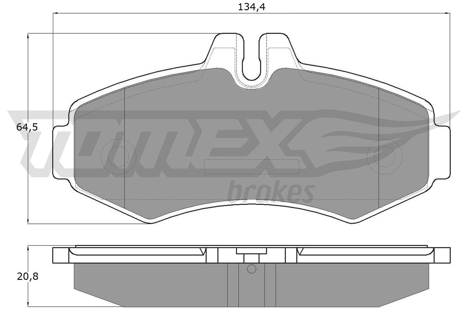 Sada brzdových platničiek kotúčovej brzdy TOMEX Brakes